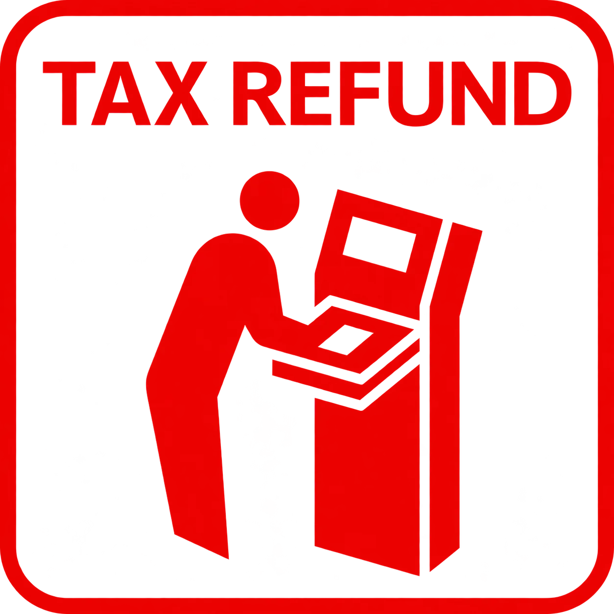 TAX REFUNDのピクトグラム。免税手続端末のある場所